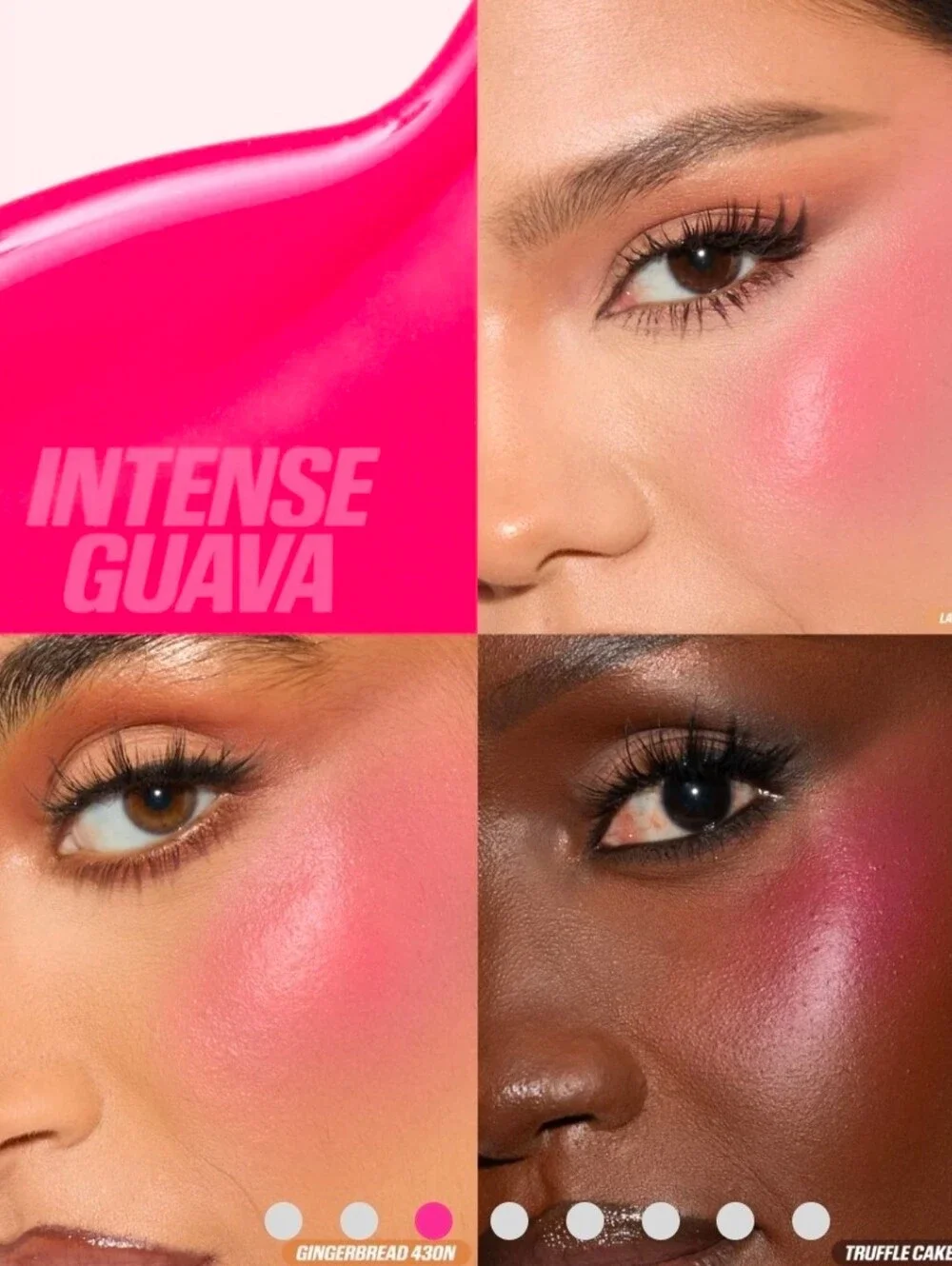 hudabeauty Intense Guava Liquid Blush - Vibrant Pink Cheek Tint